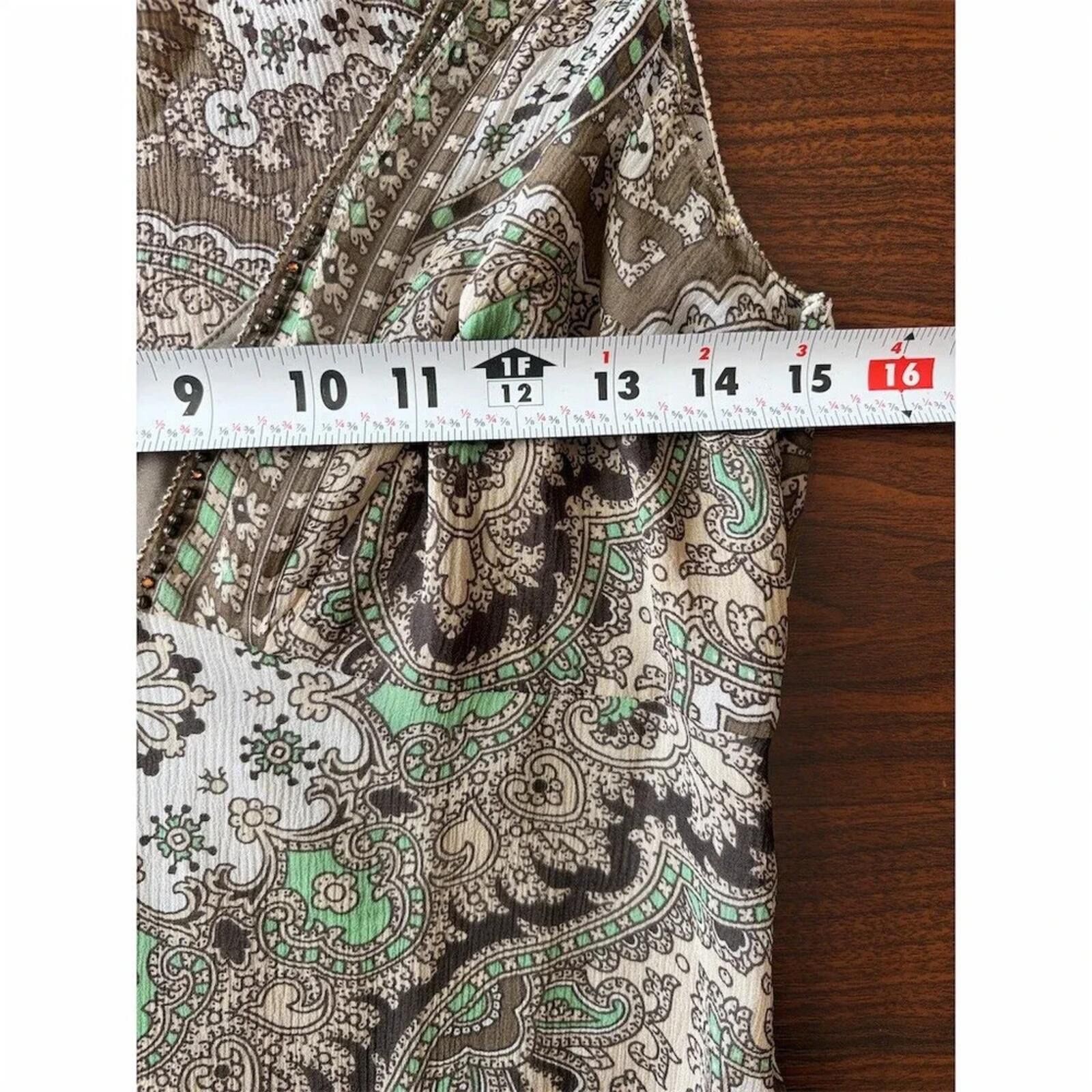 Other Gianni Bini Silk Josephine Dress Size 4 Paisley Beaded Midi Size S / US 4 / IT 40 - 7 Thumbnail
