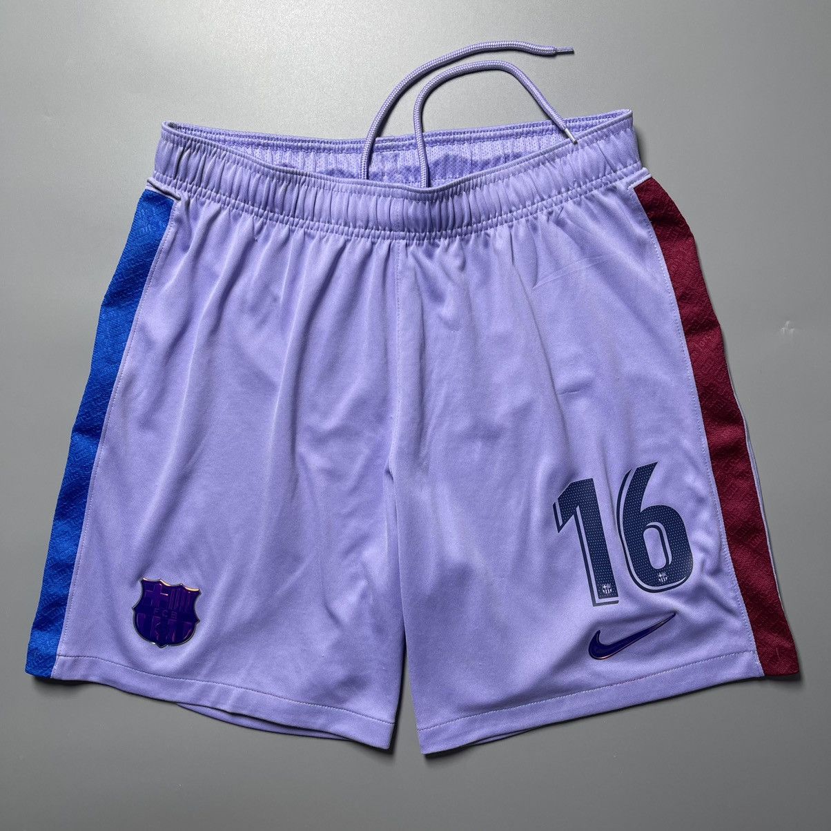 Nike BARCELONA NIKE 2021/2022 FOOTBALL AWAY SHORTS #16 PEDRI Size US 33 - 1 Thumbnail