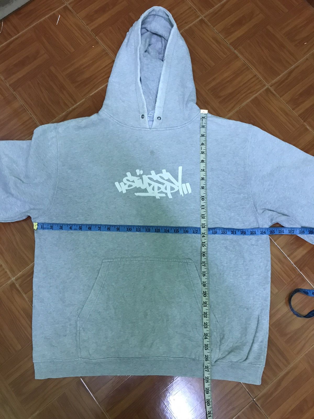 Stussy × Vintage Rare VINTAGE 90s STUSSY HOODIE DISTRESSED Size US L / EU 52-54 / 3 - 10 Thumbnail