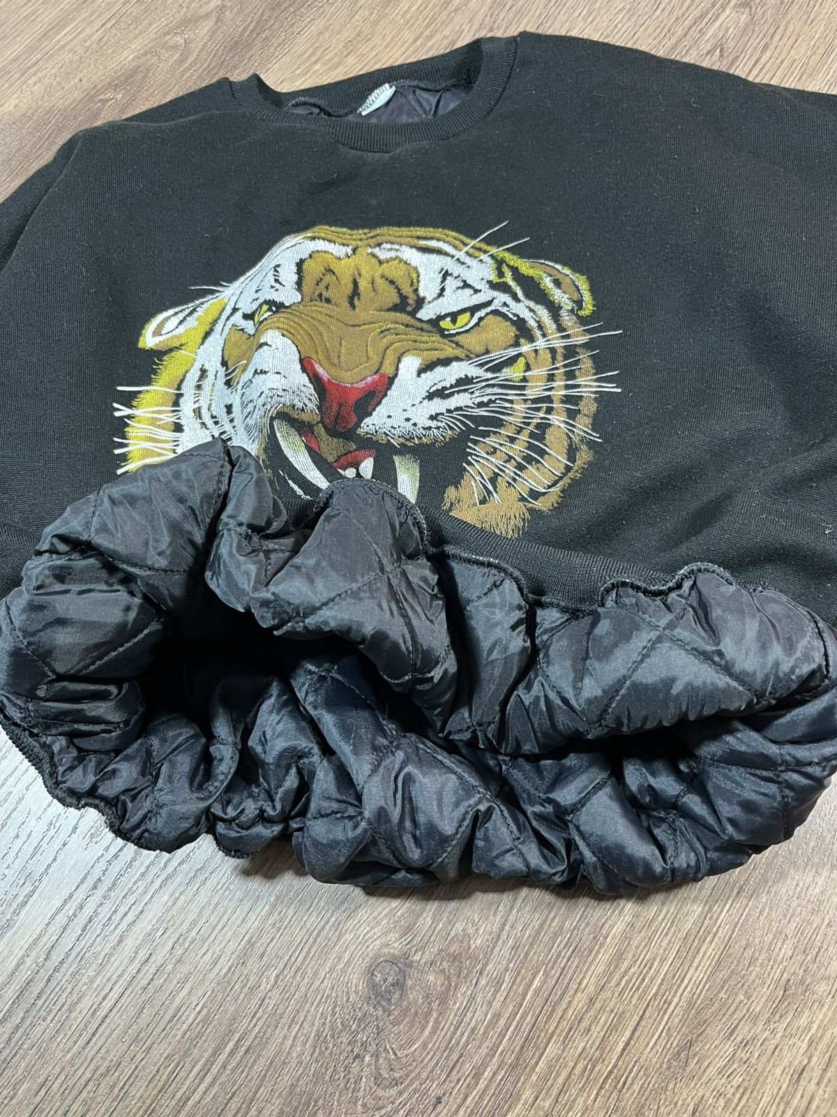 Vintage Vintage 90s Tiger🐯 Rare Sweatshirt warm with pockets Size US XL / EU 56 / 4 - 9 Thumbnail