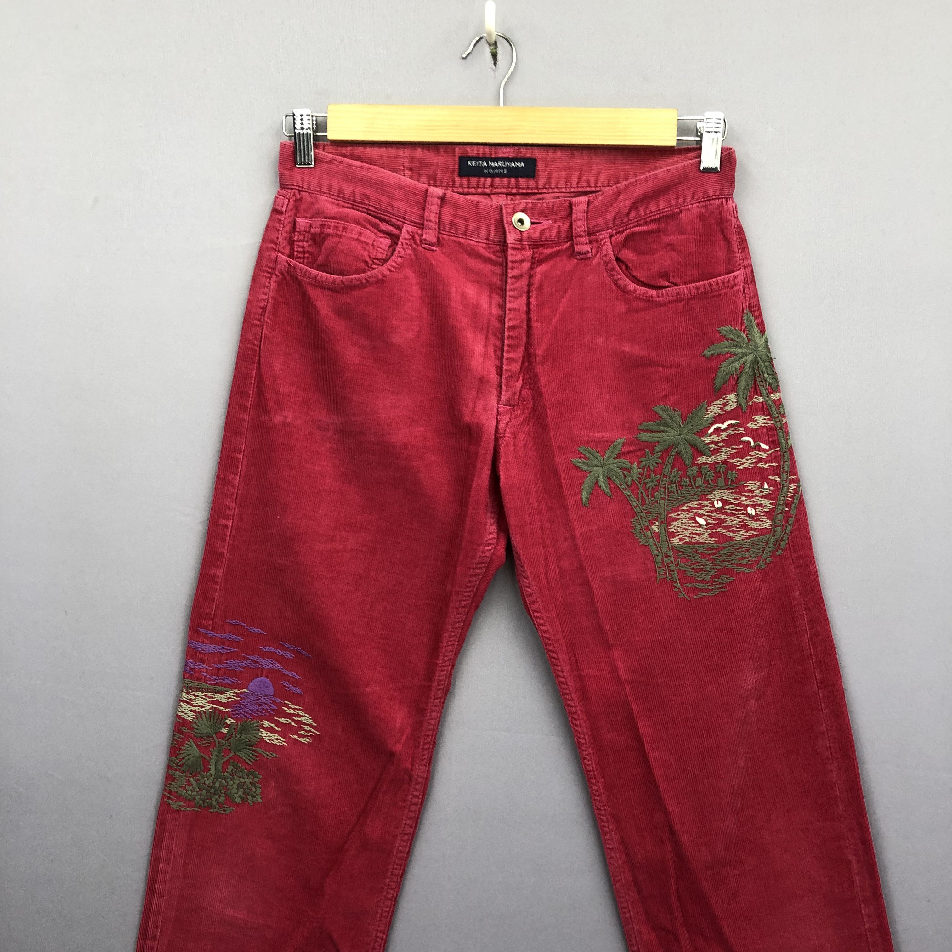 Japanese Brand Y2k Keita Maruyama Japanese Corduroy Jeans Embroidery Denim Size US 30 / EU 46 - 3 Thumbnail