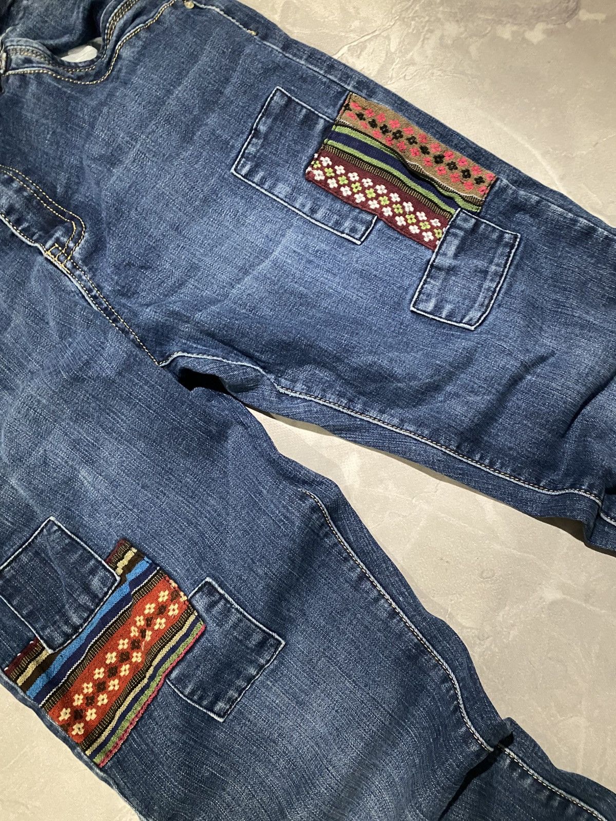 Vintage Patchwork Archive Tokyo Slim Denim Size US 33 - 3 Thumbnail