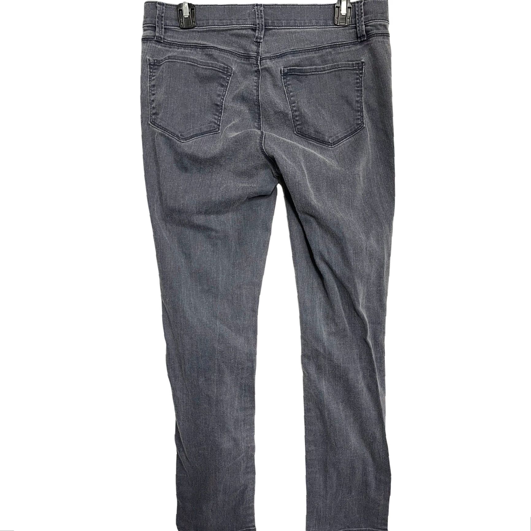 Ann Taylor Ann Taylor Jeans Women Size 10 Slim Denim 5-Pocket Gray Mid Rise Cotton Blend Size 32" / US 10 / IT 46 - 2 Thumbnail