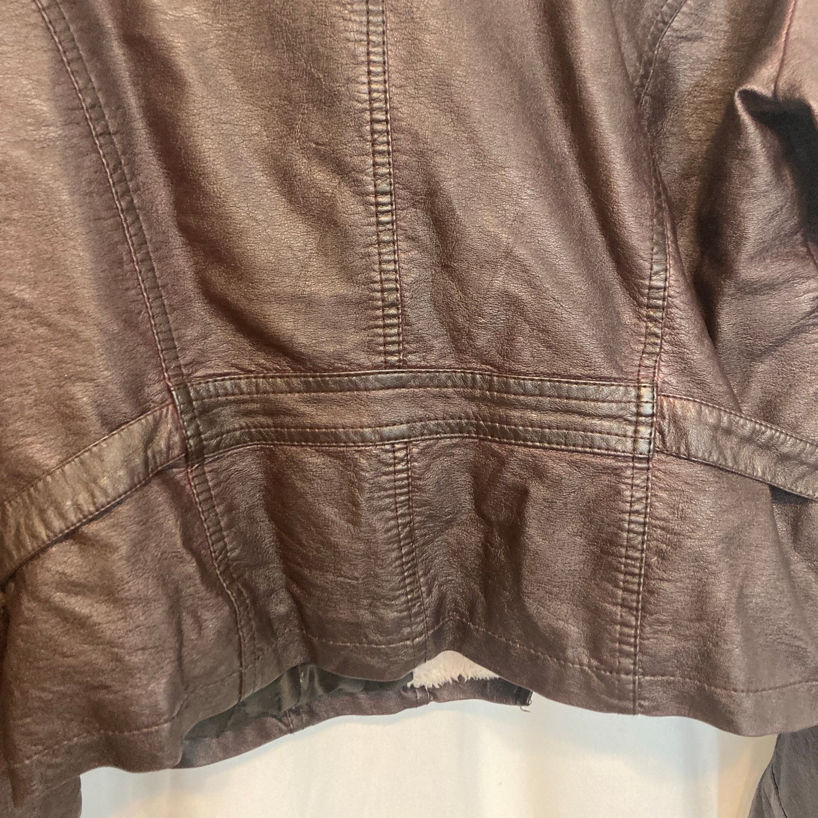 Blanc Noir Blanc Noir Brown Leather Zip Up Button Collar Bomber Jacket Size L / US 10 / IT 46 - 11 Thumbnail