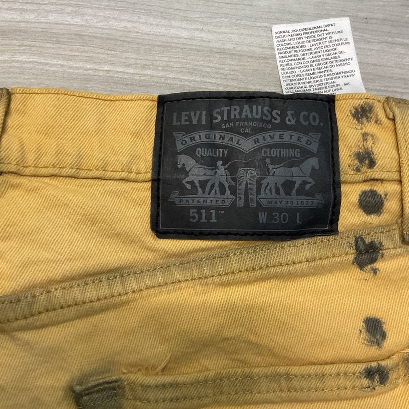 Levi's Levi's 511 Slim Fit Roquefort Tie-Dye Denim Shorts Size US 30 / EU 46 - 3 Thumbnail