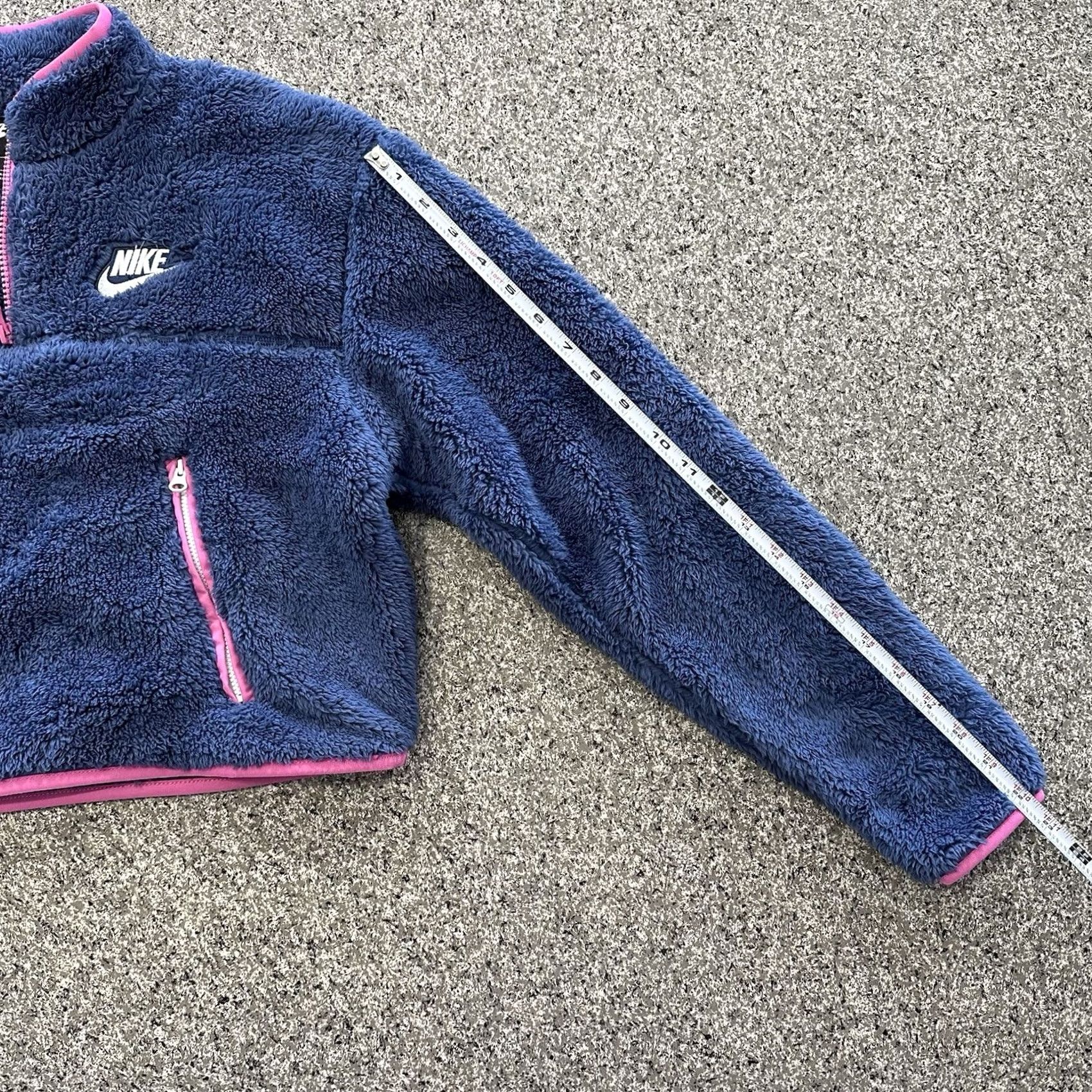 Nike Nike Women's Sweatshirt Pullover 1/4 Zip Fleece Blue M Sherpa Vintage CJ6282 Size M / US 6-8 / IT 42-44 - 6 Thumbnail