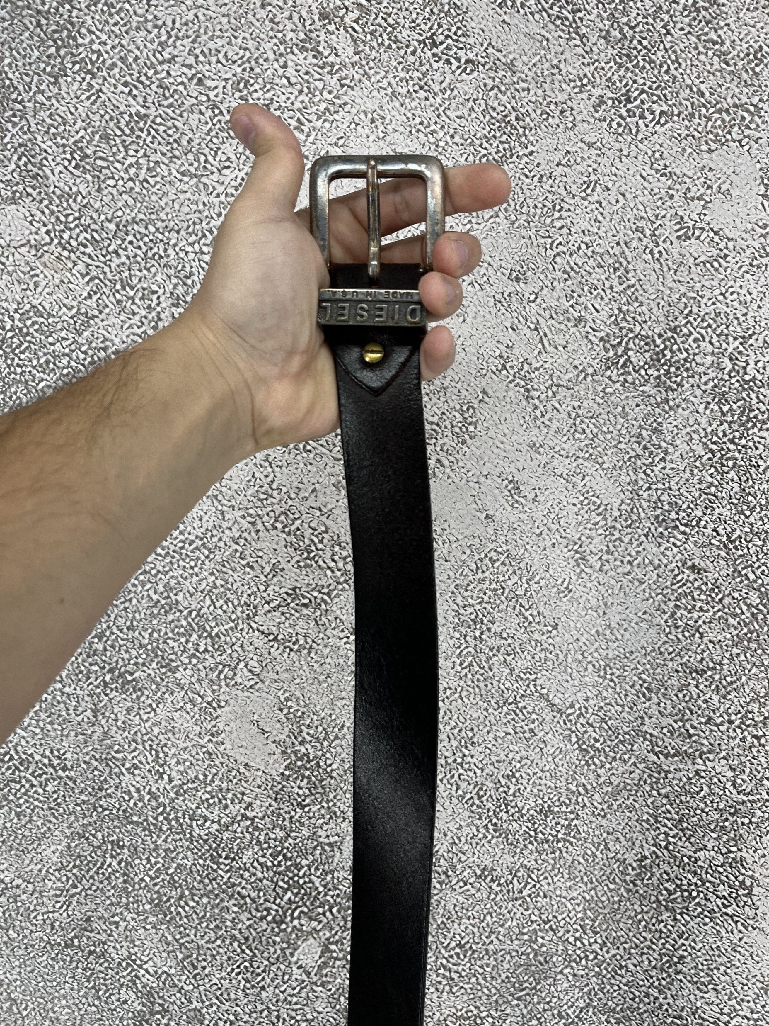 Diesel Vintage Y2K Diesel Belt Leather Metal Logo Japanese Size ONE SIZE - 3 Thumbnail