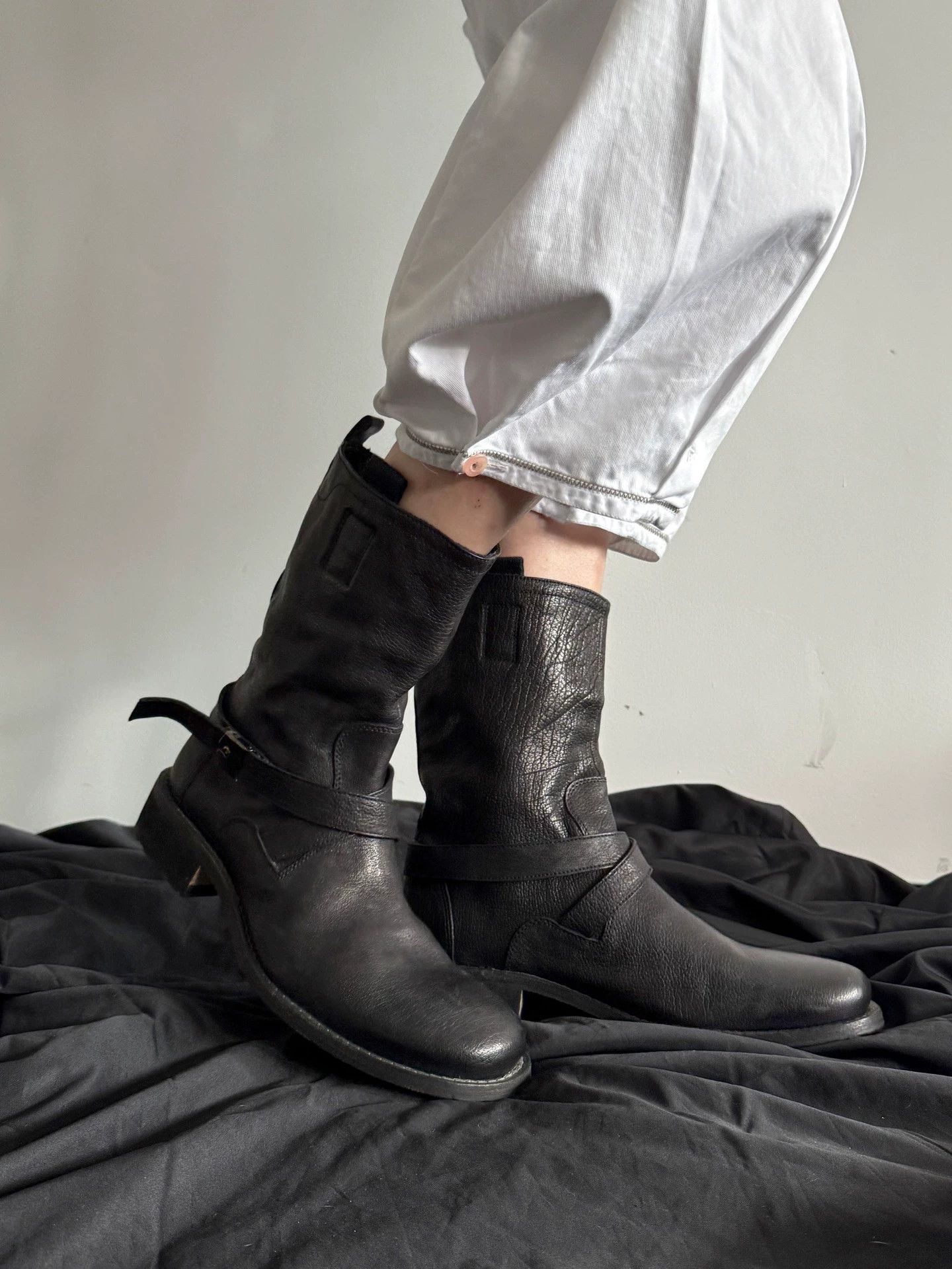 Other Italian Brand Cowhide Strap Boots Size 41 Near New Size US 8 / EU 41 - 1 Thumbnail