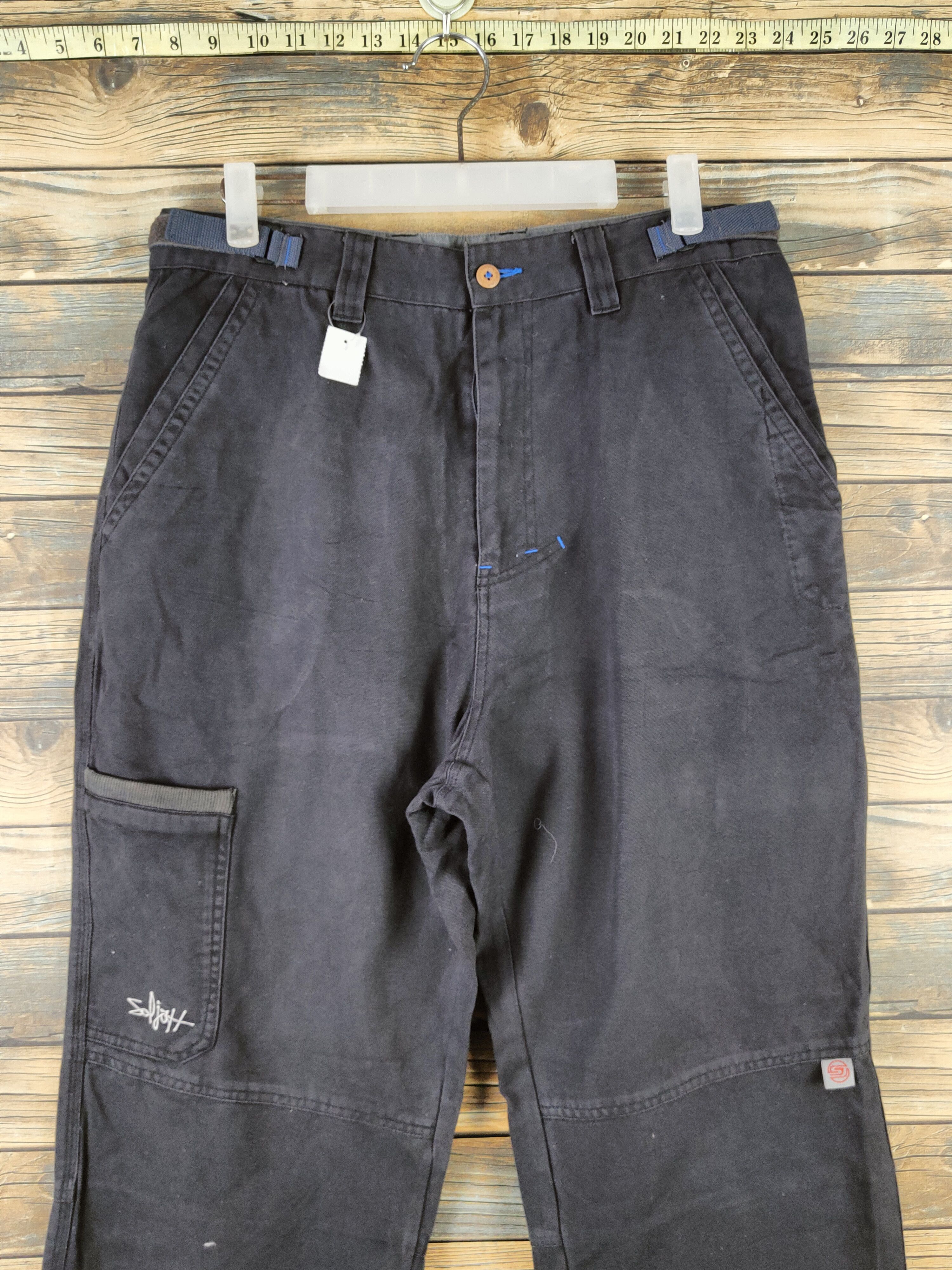 Japanese Brand DL Soljah Black Multipocket Tactical Cargo Pants #1964 Size US 32 / EU 48 - 2 Thumbnail