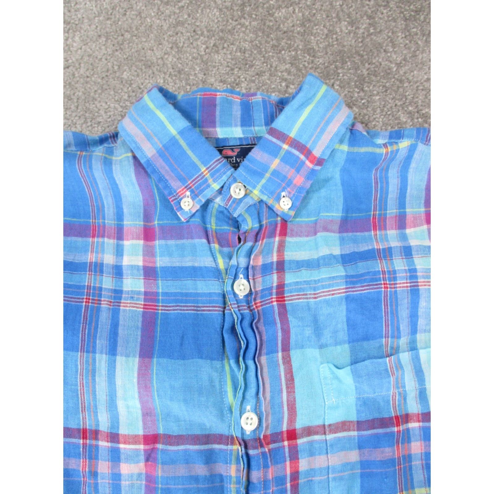 Vineyard Vines Vineyard Vines Murray Shirt Mens Small Blue Pink Yellow Linen Size US S / EU 44-46 / 1 - 2 Thumbnail