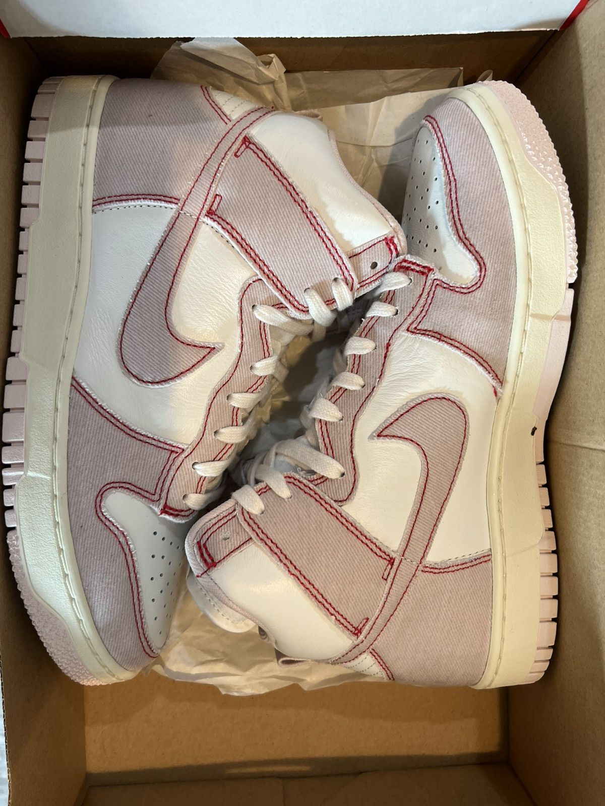 Nike Nike Dunk High Barely Rose Size 8.5m 10w DQ8799-100 Size US 8.5 / EU 41-42 - 9 Thumbnail