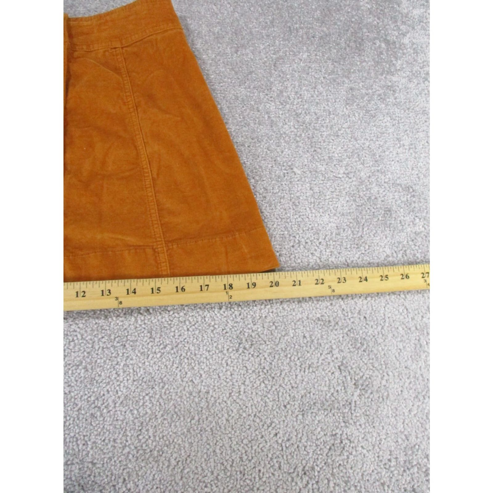 Madewell Madewell Skirt Womens 00 A-Line Short Velveteen Yellow Button Front Size 24" / US 00 / IT 34 - 4 Thumbnail