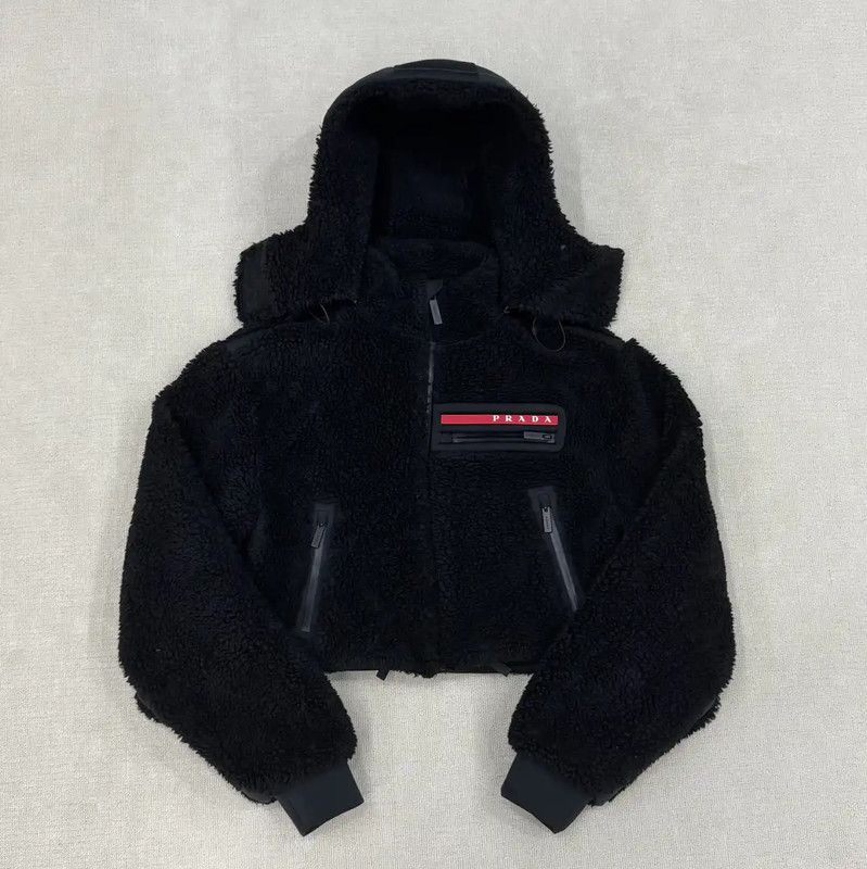 Prada Prada Black Logo Short Winter Jacket Size M / US 6-8 / IT 42-44 - 1 Thumbnail