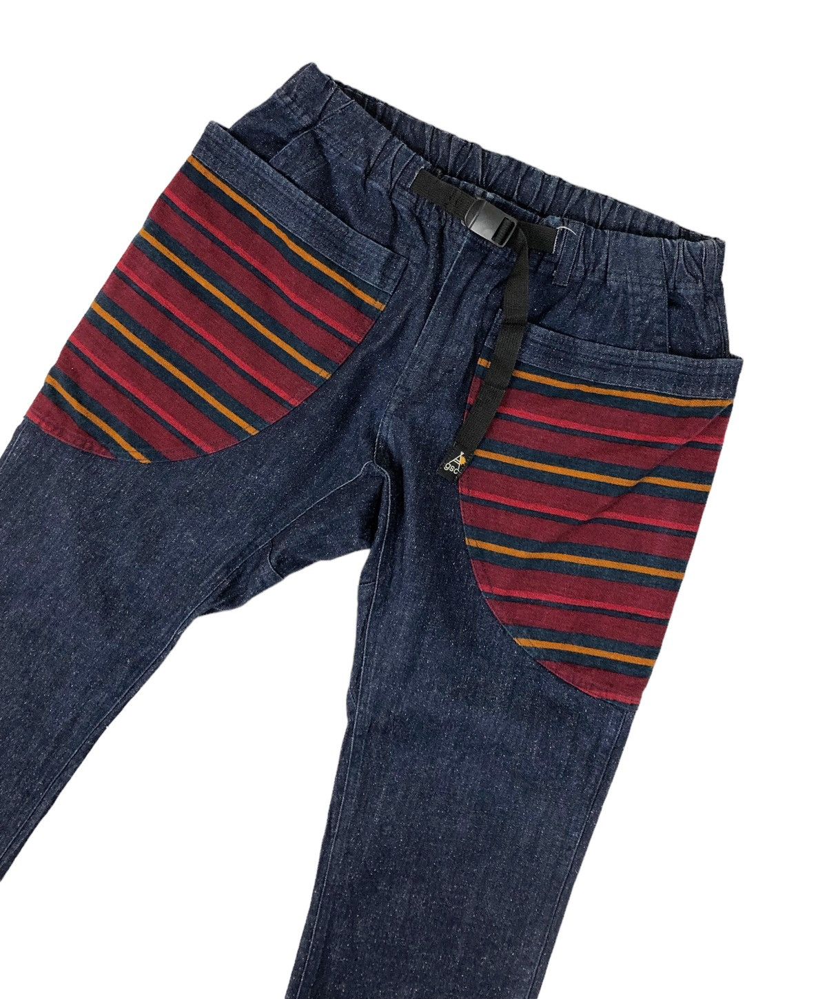 Japanese Brand × go slow caravan Go Slow Caravan Stripe Pocket Denim Climbing Pants Size US 32 / EU 48 - 5 Thumbnail