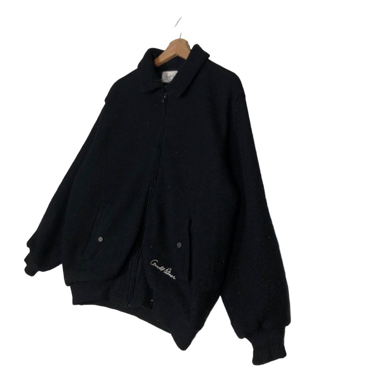 Japanese Brand 🔥90’s Vintage Wool Herringbone Bomber Jacket Arnold Palmer Size US M / EU 48-50 / 2 - 2 Thumbnail
