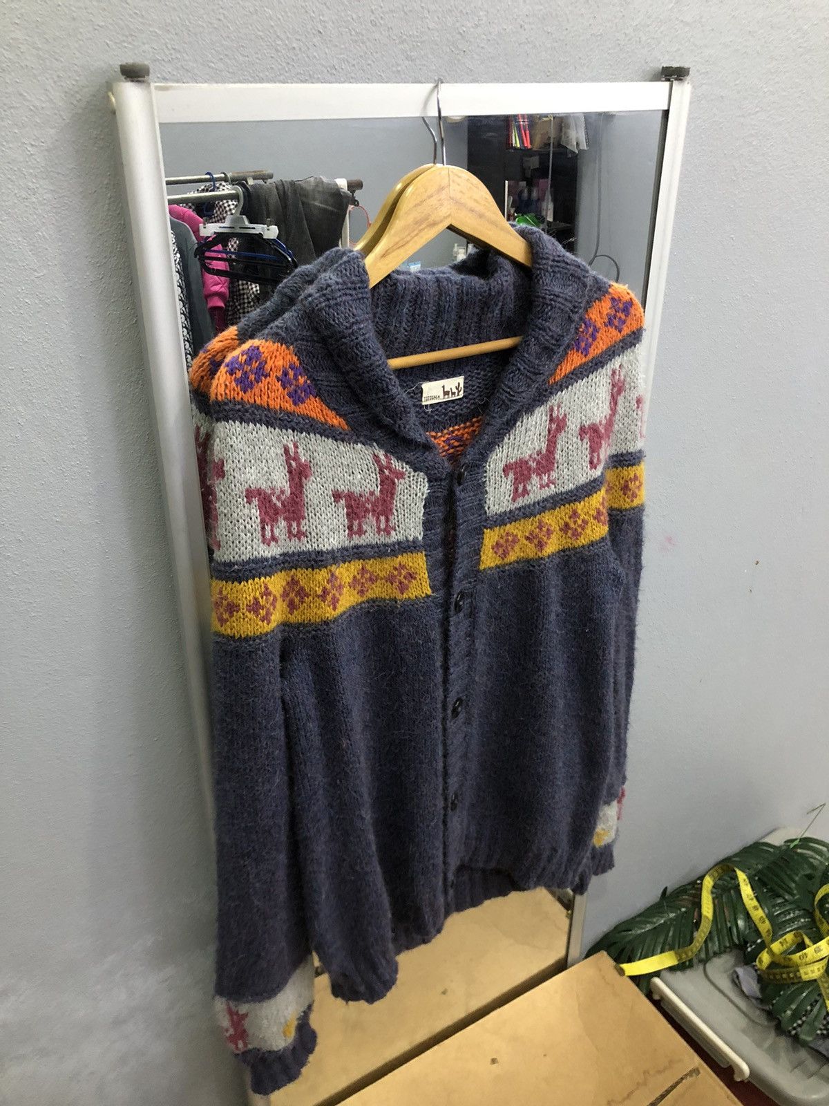 Japanese Brand Titicaca Alpaca Wool Llama Knit Cardigan Vintage Size US M / EU 48-50 / 2 - 3 Thumbnail