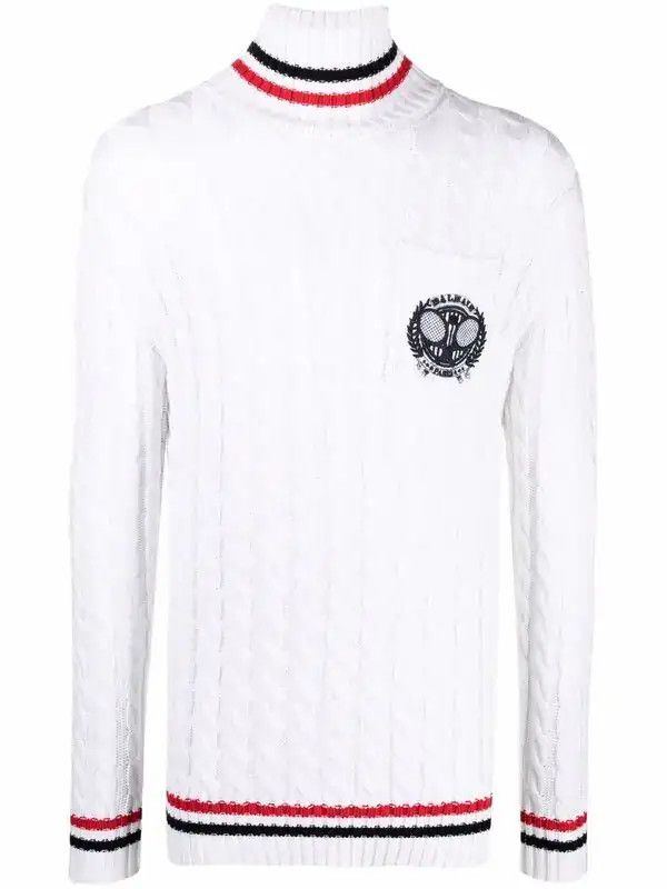 Balmain o1y0426 Turtleneck Sweater in Multicolor Size US L / EU 52-54 / 3 - 1 Thumbnail