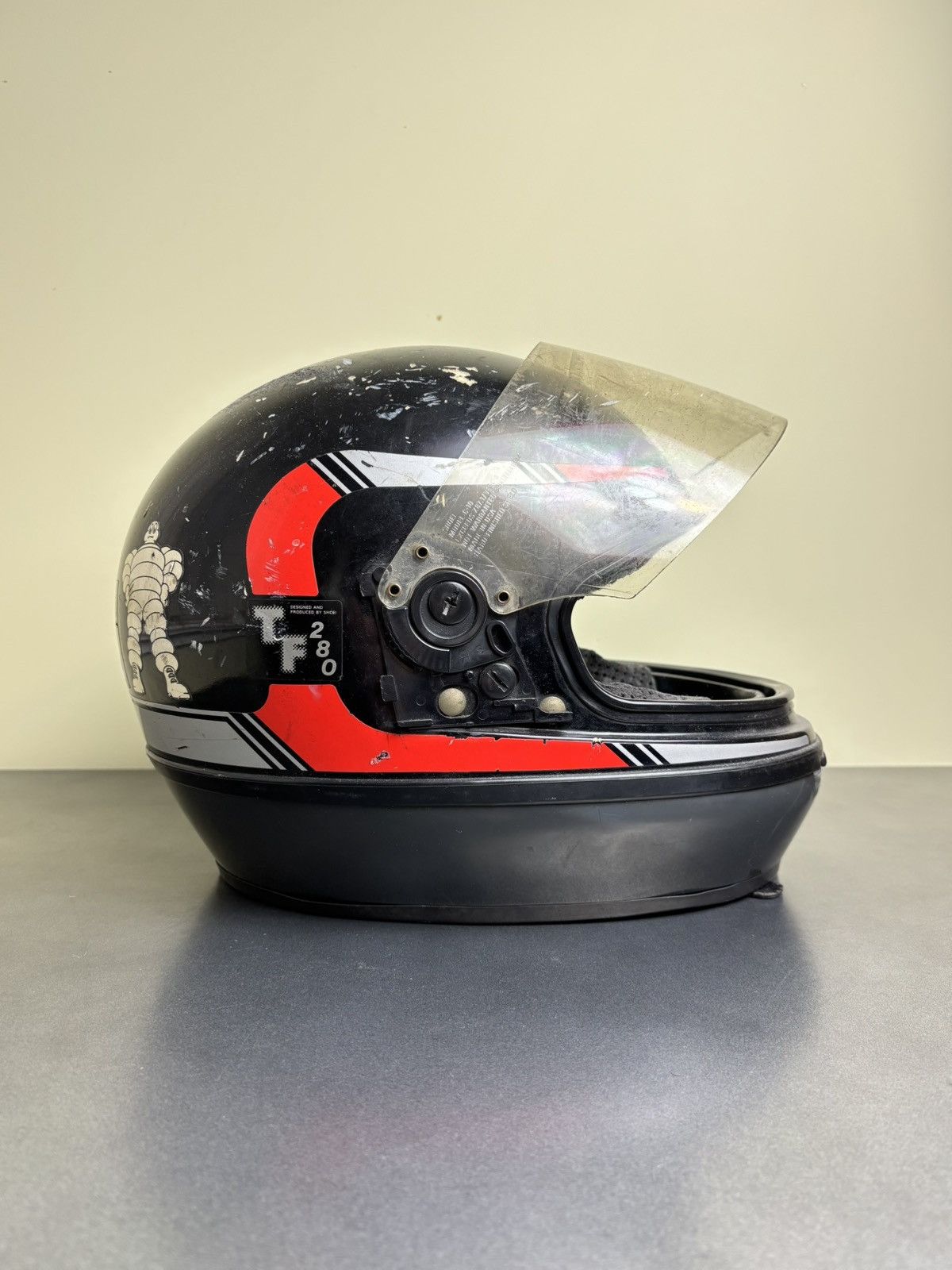 Harley Davidson × Indian Motorcycle × Vintage 1980s Shoei TF-280 Helmet 80s Vintage Motorcycle Racing Cap Size ONE SIZE - 6 Thumbnail