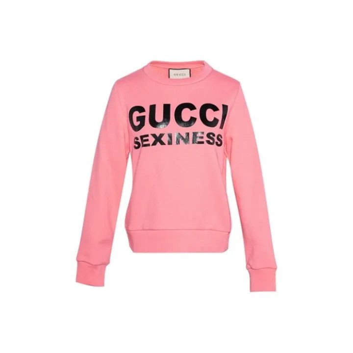 Gucci Gucci Pink Logo Print Sweatshirt for Women Size M / US 6-8 / IT 42-44 - 1 Thumbnail