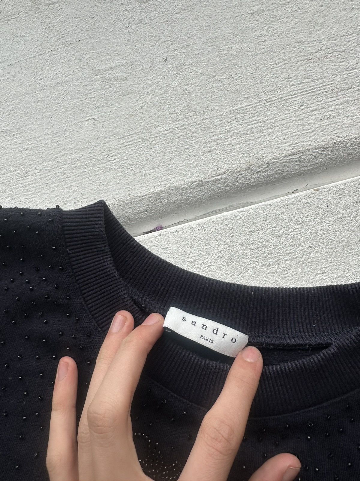 Sandro 🚨Sandro Luxury BIG LOGO VINTAGE BLUE SWEATSHIRT Size XS / US 0-2 / IT 36-38 - 5 Thumbnail