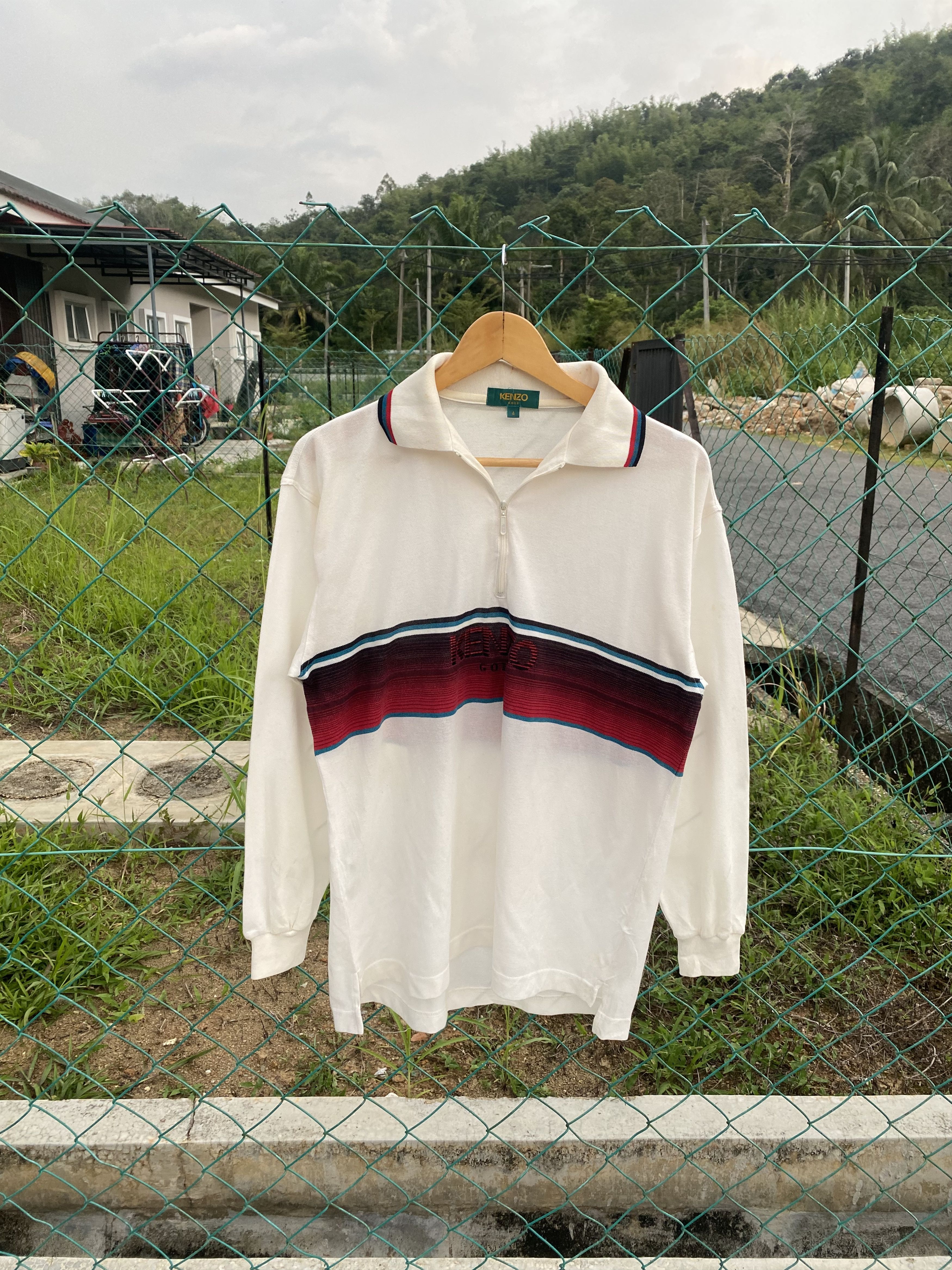 Kenzo Vintage Kenzo golf striped long sleeve Size US L / EU 52-54 / 3 - 1 Thumbnail