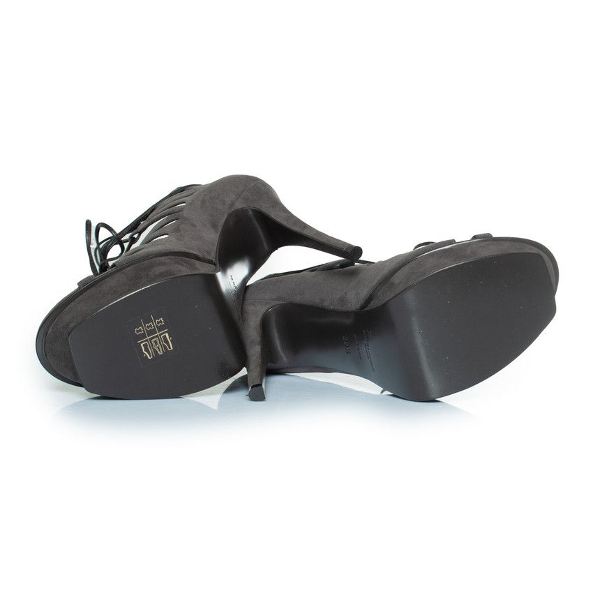 Saint Laurent Paris Saint Laurent, Suede lace up tribute 16 pumps Size US 9.5 / IT 39.5 - 7 Thumbnail
