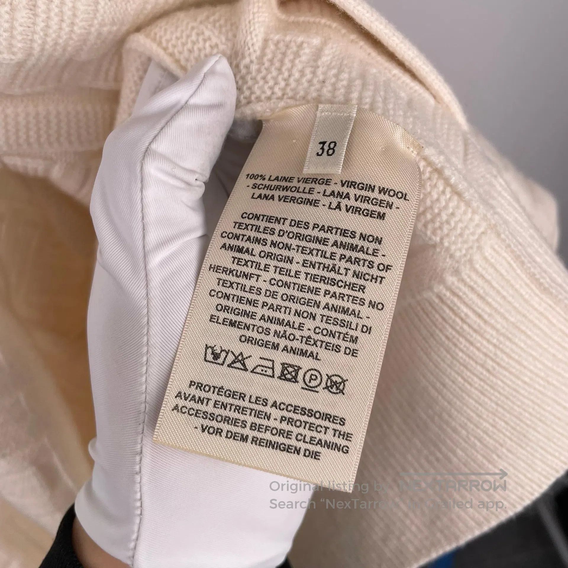 Hermes Hermes White Openwork Cashmere Knit Cardigan Jacket| Size XS / US 0-2 / IT 36-38 - 5 Thumbnail