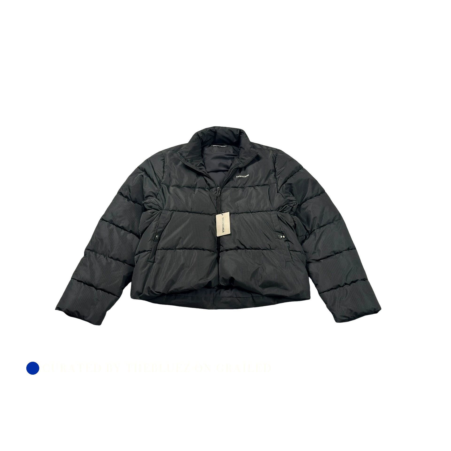 Balenciaga Logo Embroidered Black Puffer Jacket Size US M / EU 48-50 / 2 - 1 Thumbnail