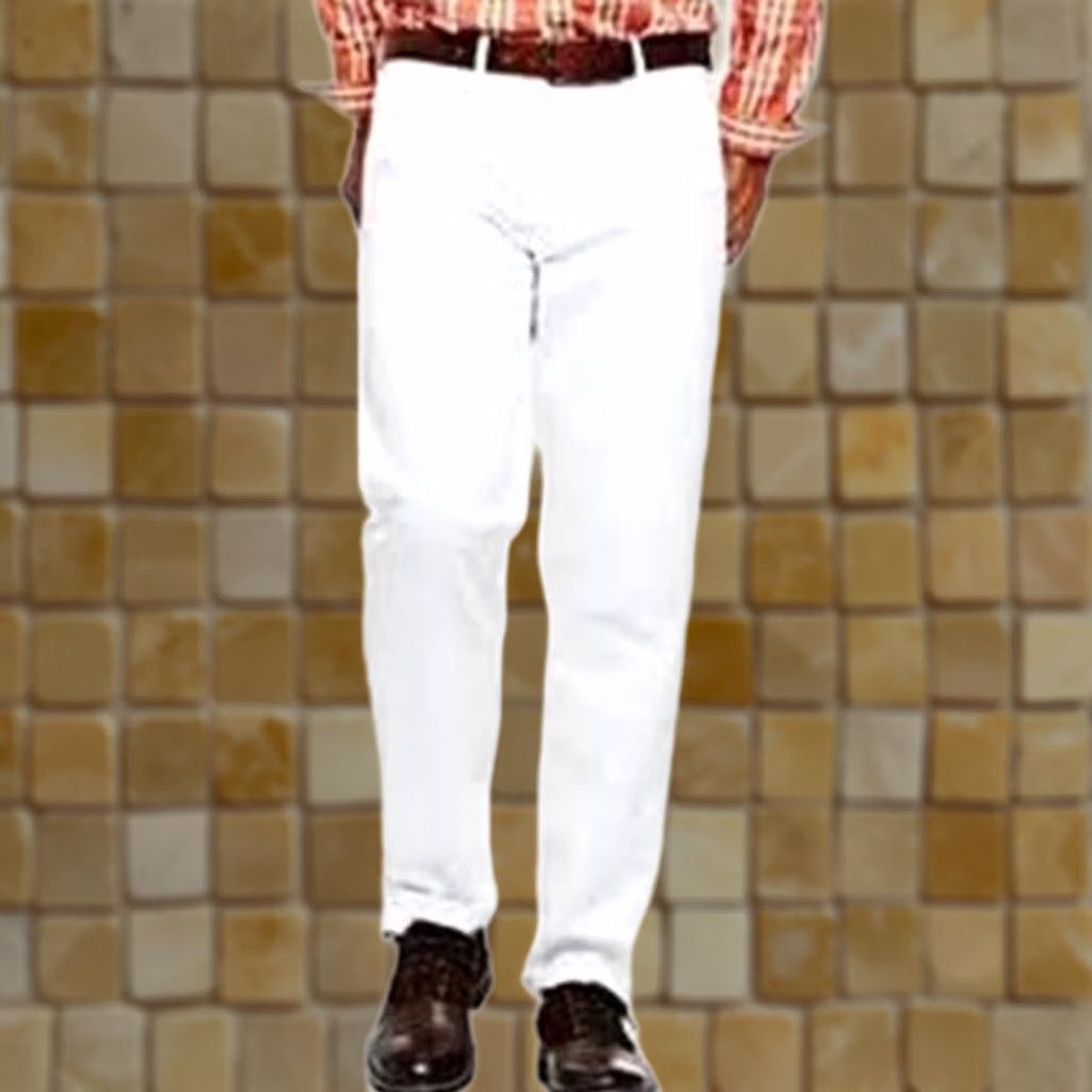 Haggar HAGGAR LIFE Khaki Relaxed Straight Chino White Pants 32 X 34 Mens Pants White 32 34 Size US 32 / EU 48 - 1 Preview