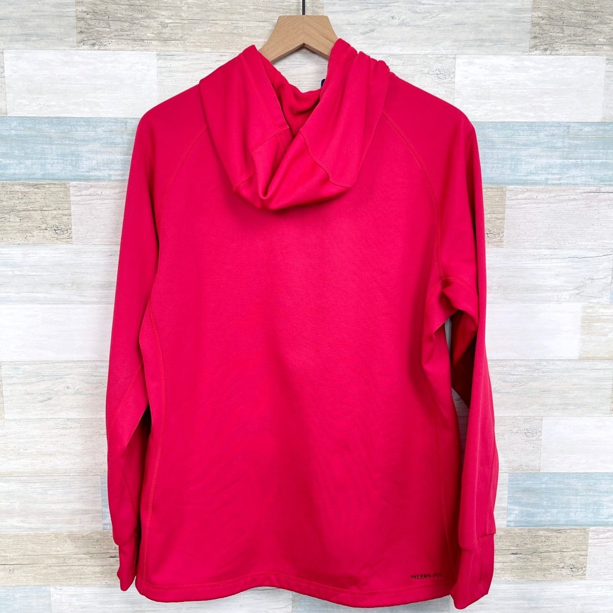 Nike Nike Just Do It Swoosh Graphic Hoodie Red Fleece Womens L Size L / US 10 / IT 46 - 4 Thumbnail