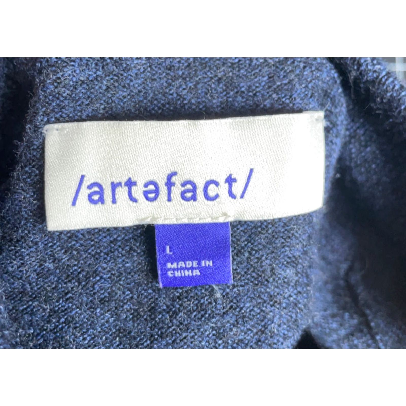 Vintage Artefact Merino Wool Sweater Men’s Large Dark Blue 1/4 Zip Pullover Lightweight Size US L / EU 52-54 / 3 - 3 Thumbnail