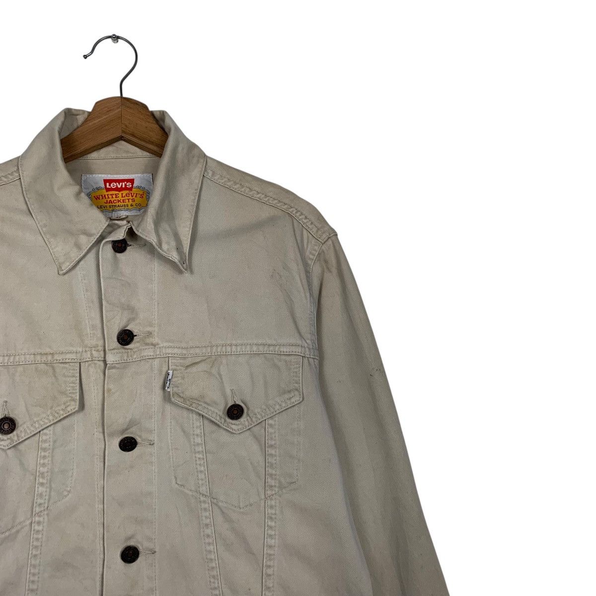 Levi's White Levis Trucker Jacket Size US S / EU 44-46 / 1 - 5 Thumbnail