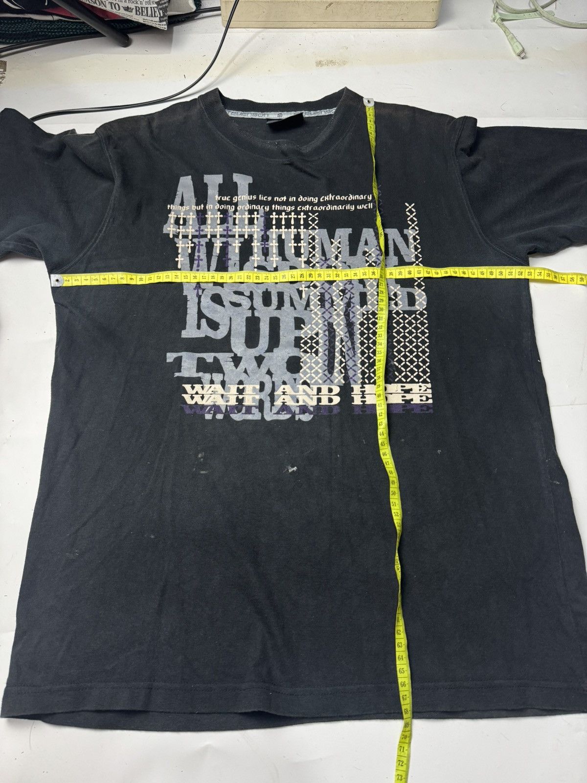 If Six Was Nine × Japanese Brand × Le Grande Bleu (L.G.B.) Japanese Poem Crosses Stevenson Tees Size US M / EU 48-50 / 2 - 7 Thumbnail