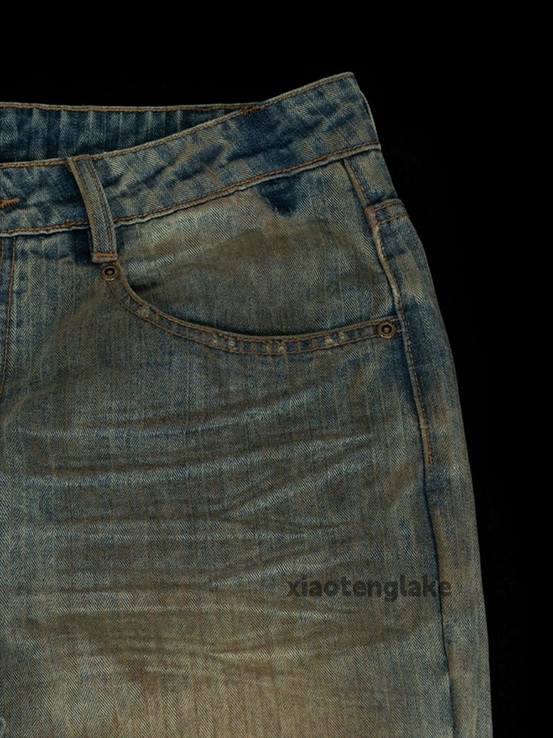 Jean × Vintage dirty mud washed faded bootcut stain punk grunge jeans Size US 32 / EU 48 - 6 Thumbnail