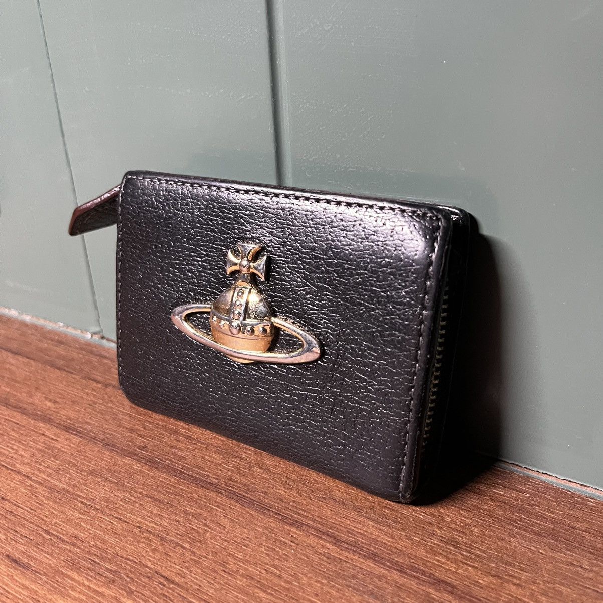 Vivienne Westwood VIVIENNE WESTWOOD Orb Logo Coin Case Black Leather Size ONE SIZE - 2 Thumbnail