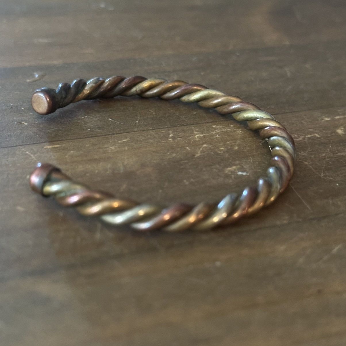 Vintage Vintage pewter and copper twist cuff bracelet Size ONE SIZE - 7 Thumbnail