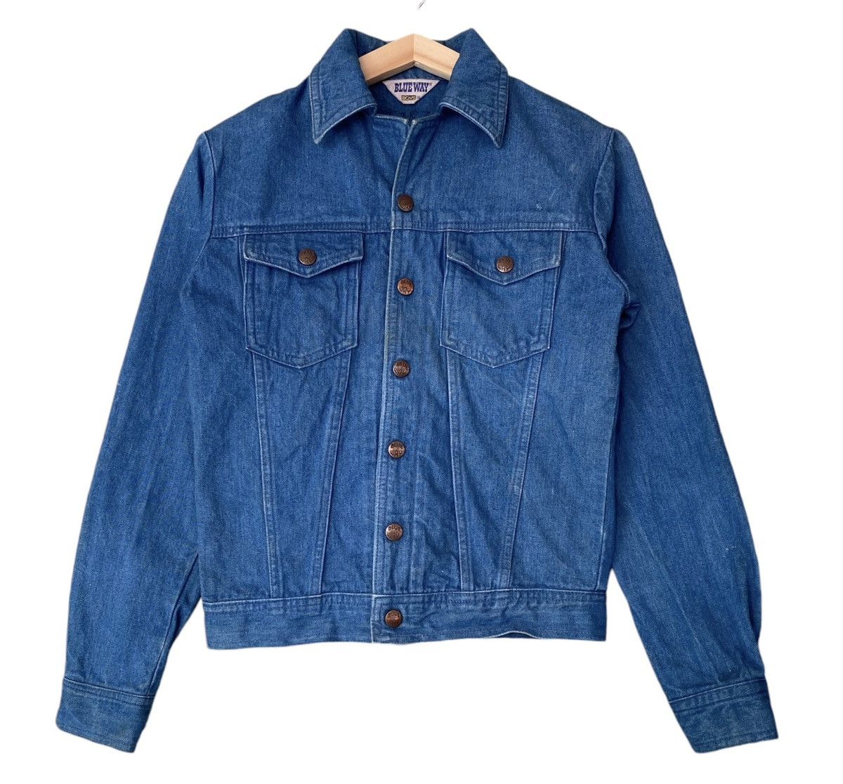 Vintage Vintage BLUE WAY Boys Denim Jacket Button Size US XXS / EU 40 - 1 Thumbnail