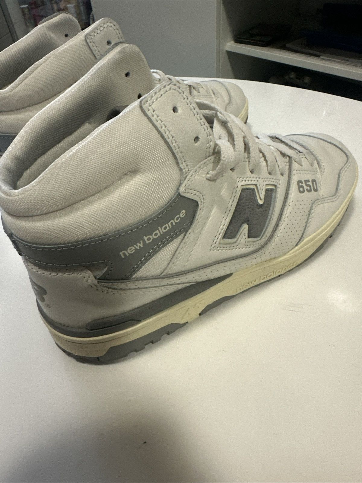 New Balance Men New Balance Aime Leon Dore 650 White Silver 9.5 BB650RA1 Size US 9.5 / EU 42-43 - 3 Thumbnail