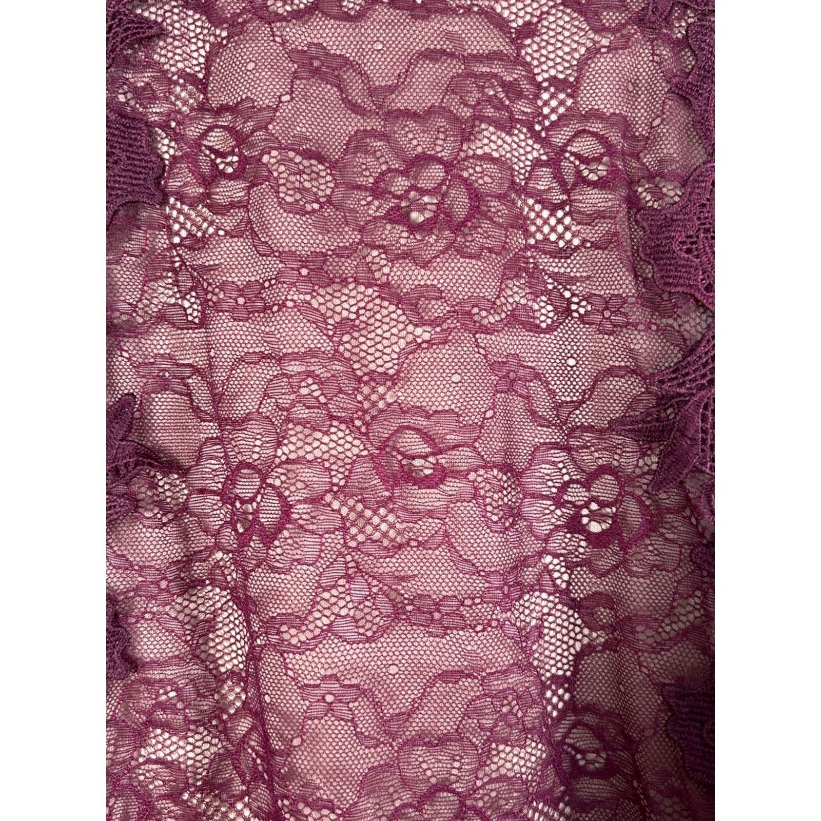 Anthropologie Sunday In Brooklyn Womens Lace Top Medium Burgundy 3/4 Sleeve New Size M / US 6-8 / IT 42-44 - 2 Thumbnail