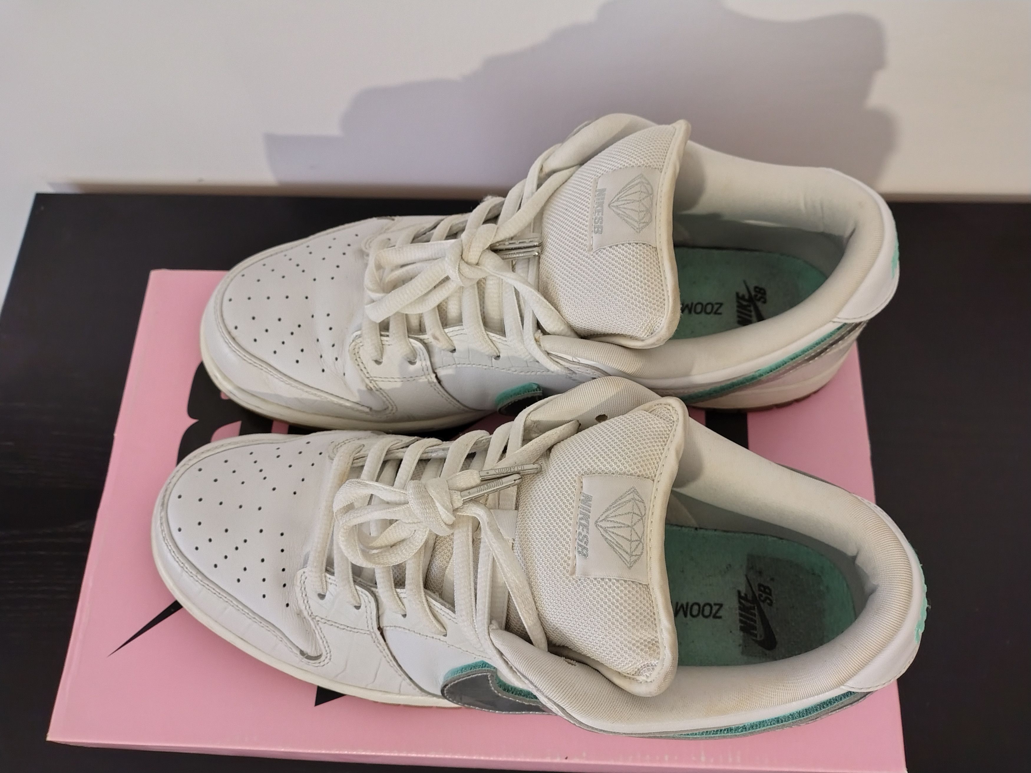 Nike SB Nike SB Dunk Low Diamond Supply Co. White Diamond Size US 13 / EU 46 - 8 Thumbnail
