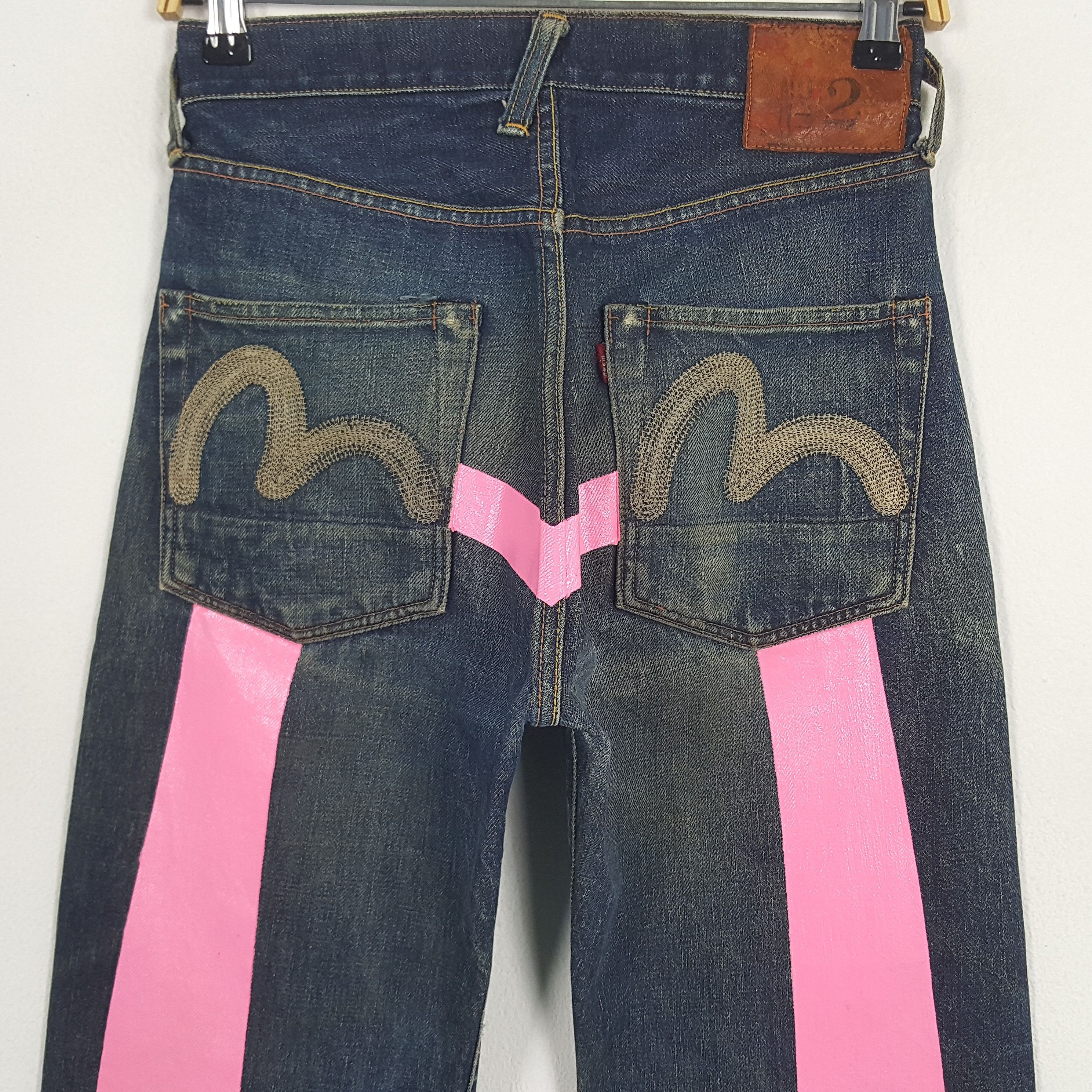 Japanese Brand × Vintage Vintage Evisu Selvedge Japanese Daicock Custom Denim Jeans Size US 27 - 2 Thumbnail