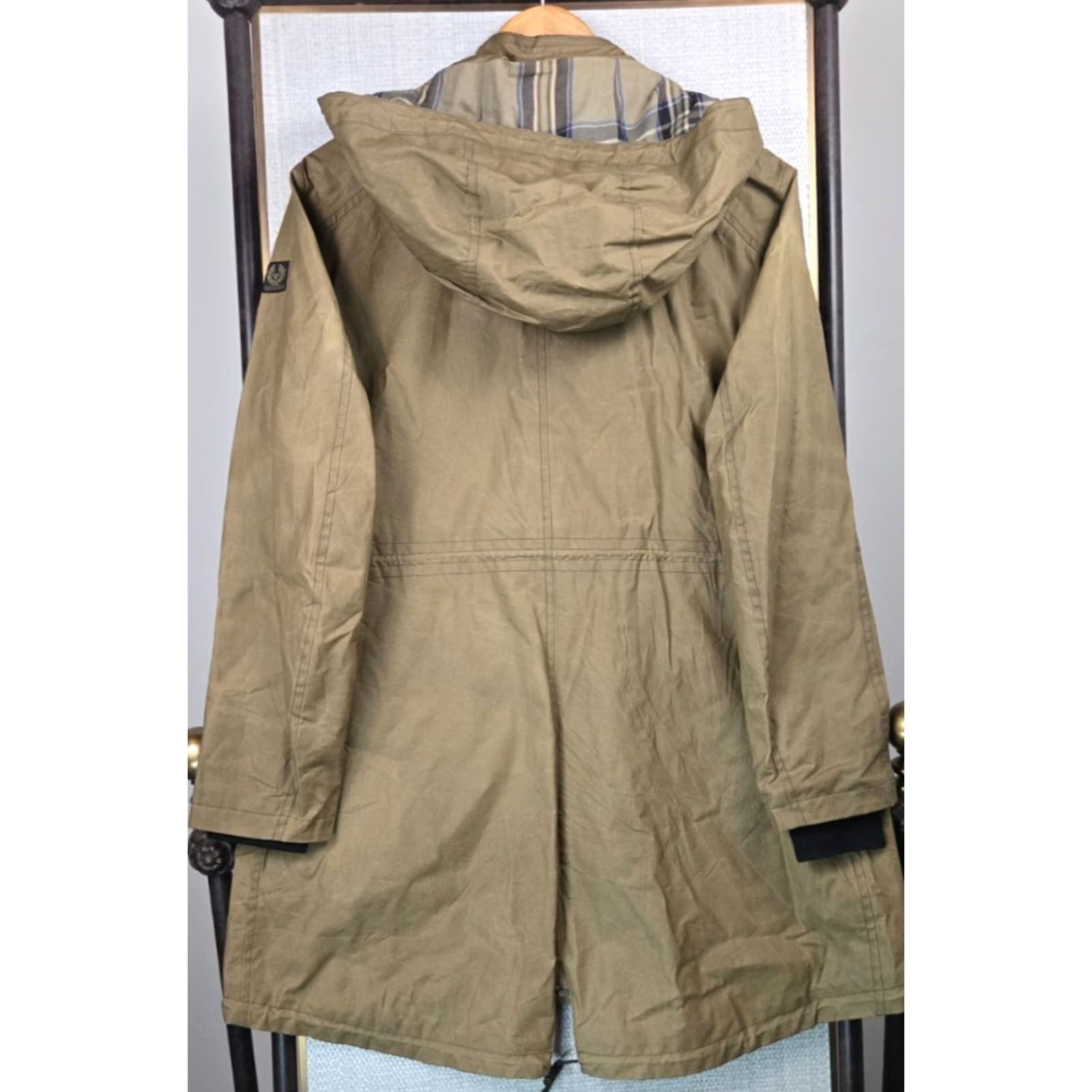 Belstaff VINTAGE Belstaff Womens Large Waxed Cotton Hooded Fishtail Parka Jacket Coat Size L / US 10 / IT 46 - 6 Thumbnail