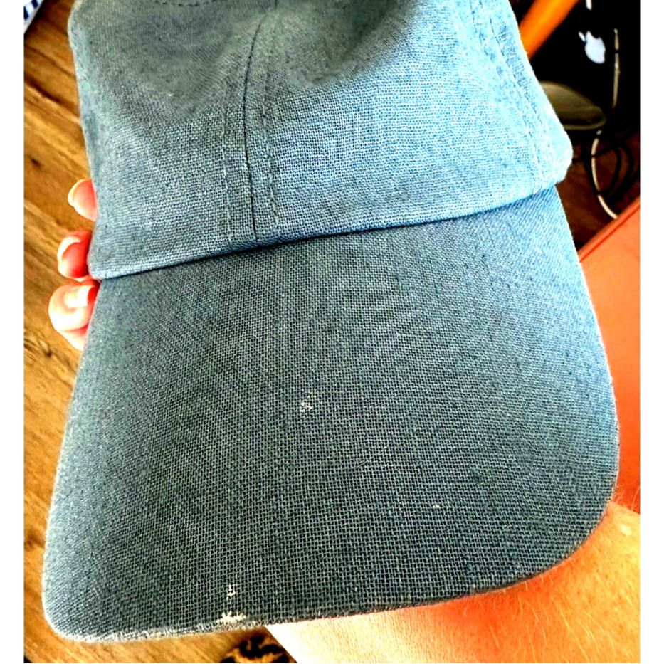 Other Wyeth Spencer Blue Green Linen Adjustable Baseball Hat Cap Size ONE SIZE - 6 Thumbnail