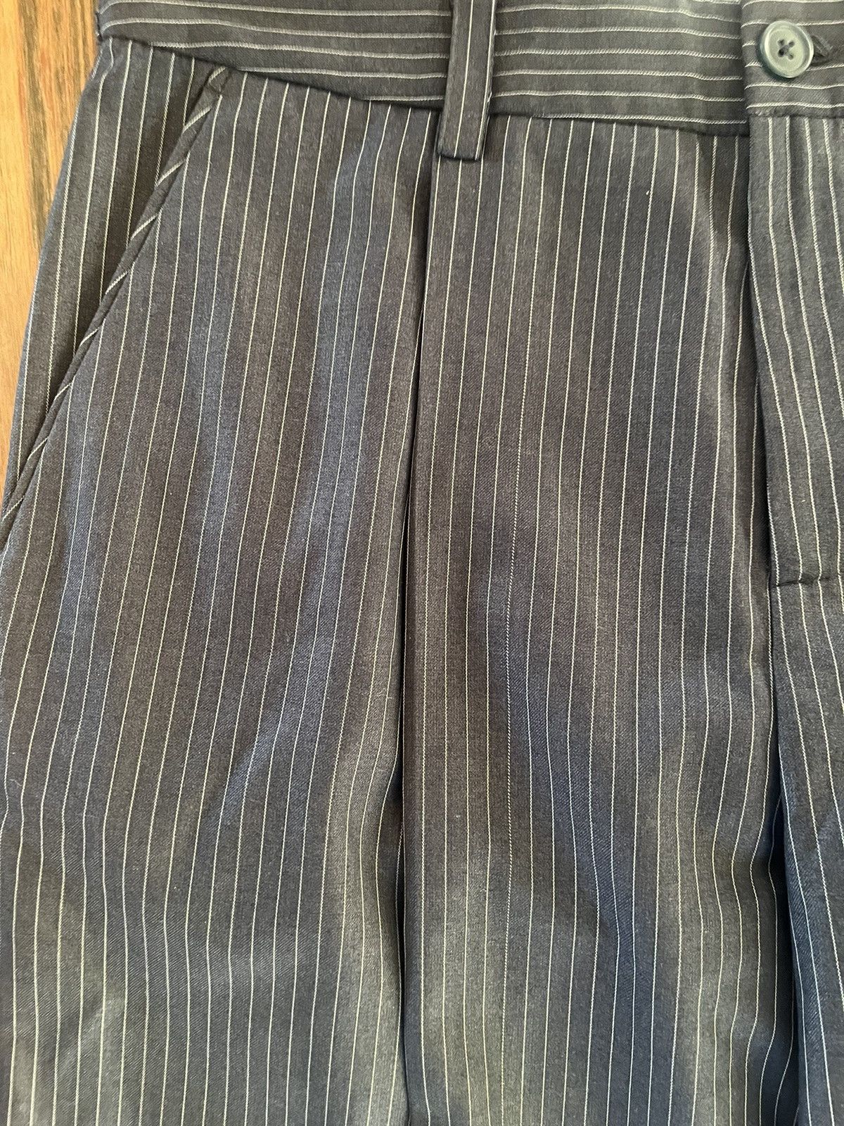 Vintage Navy Striped Trousers Size US 31 - 2 Thumbnail