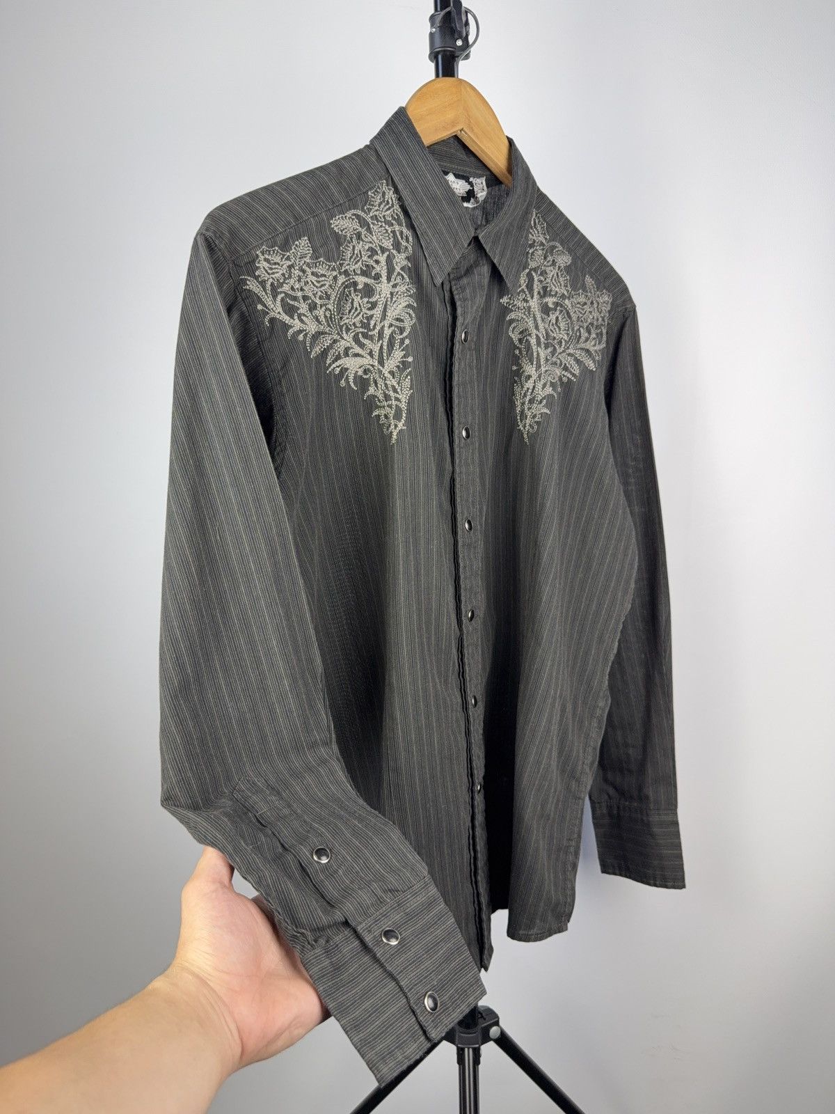 Vintage Stars & Stripes Western Cowboy USA Style Black Embroidery Size US M / EU 48-50 / 2 - 5 Thumbnail