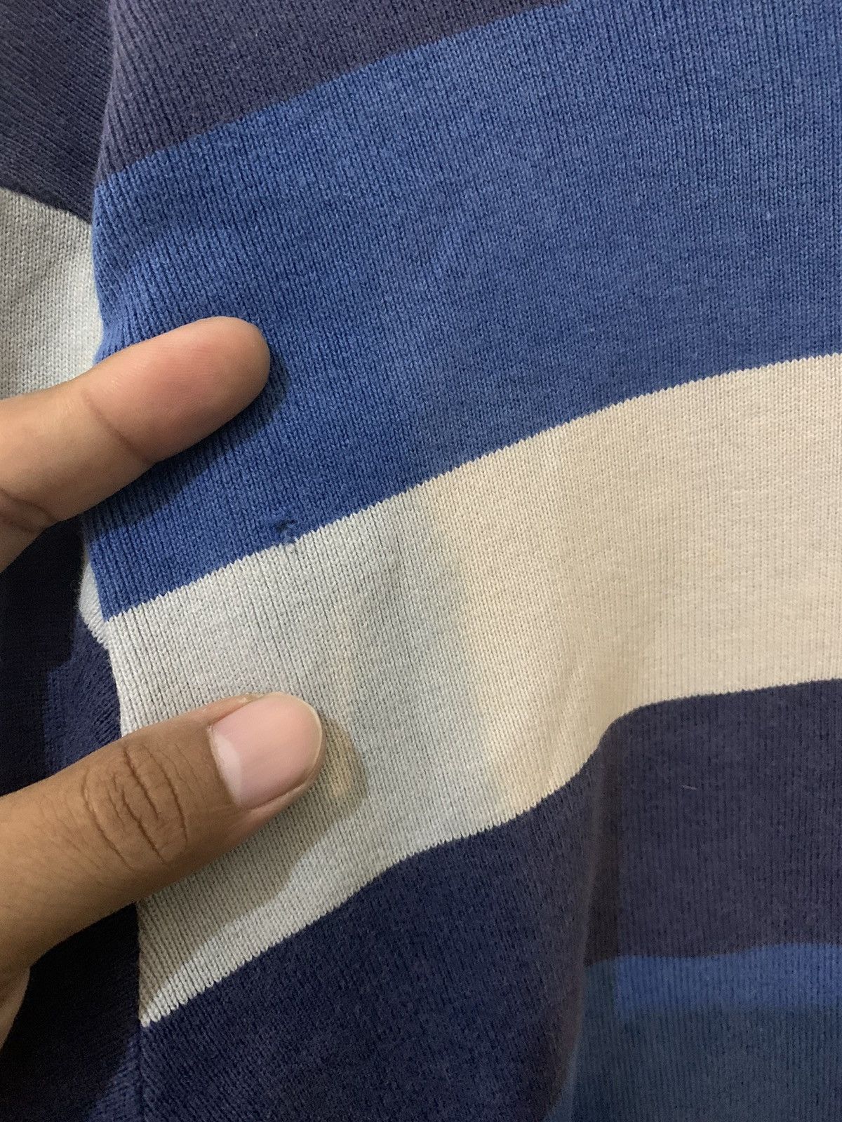 Hai Sporting Gear × Issey Miyake × Vintage 90s Hai Sporting gear Long Sleeve striped by Issey miyake Size US M / EU 48-50 / 2 - 10 Thumbnail