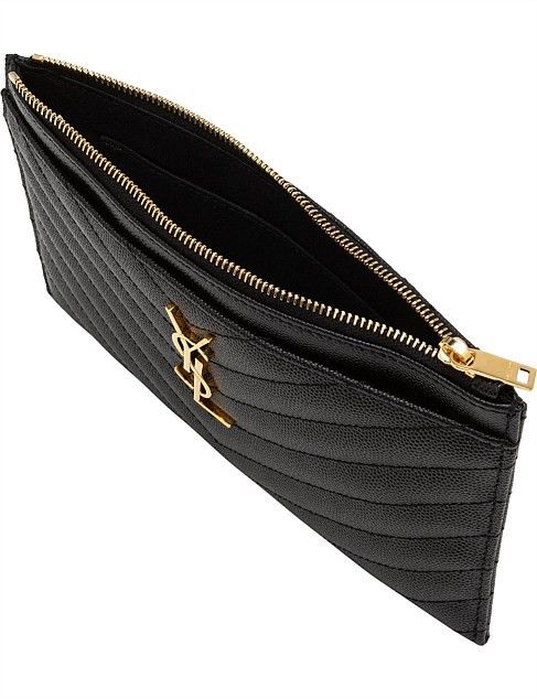 Saint Laurent Paris o1b1hav110125 Size: OS / Cassandre Matelasse Pouch in Black Size ONE SIZE - 5 Thumbnail