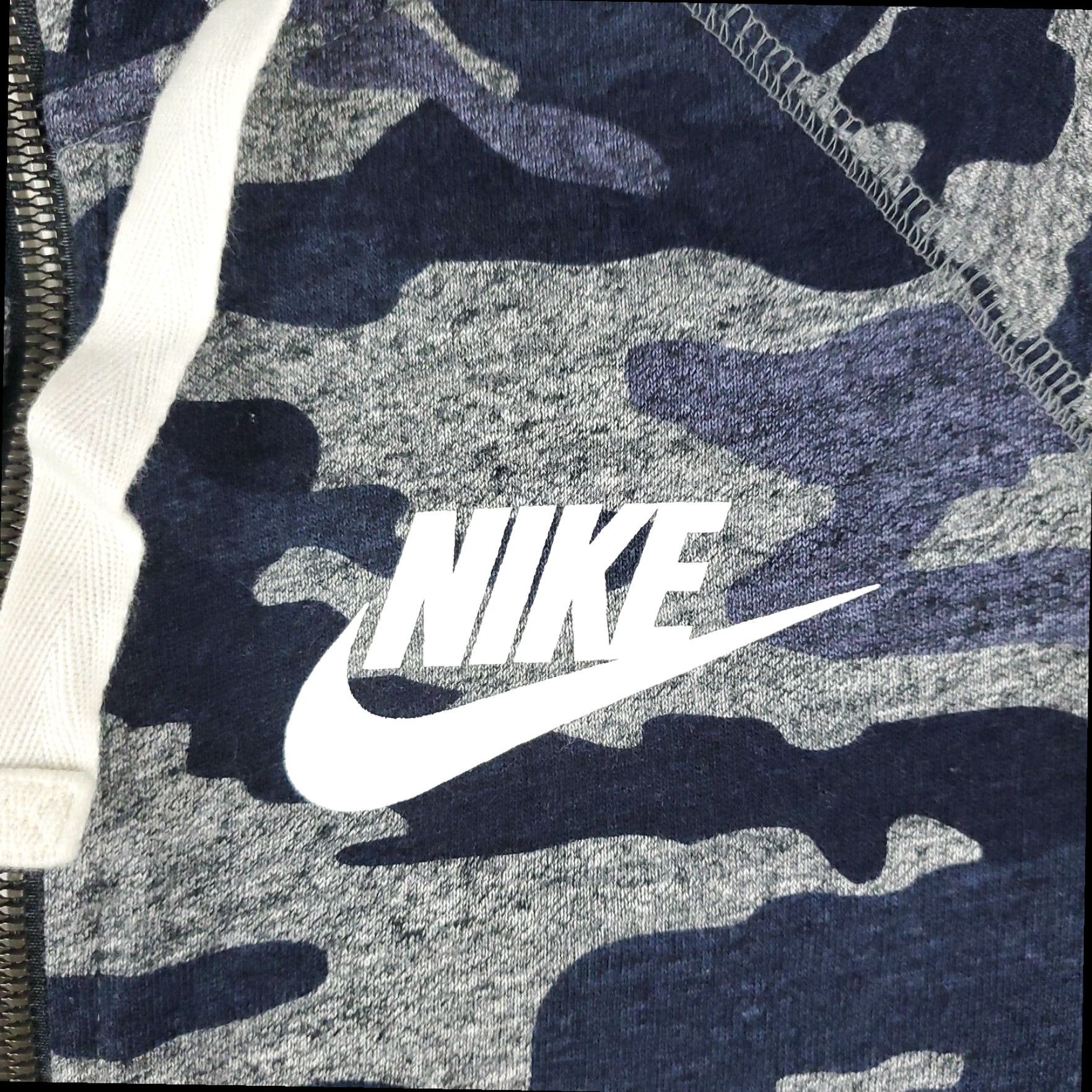 Nike Nike Womens Small Blue Camouflage Full Zip Up Hoodie Sweatshirt Swoosh Size S / US 4 / IT 40 - 2 Thumbnail
