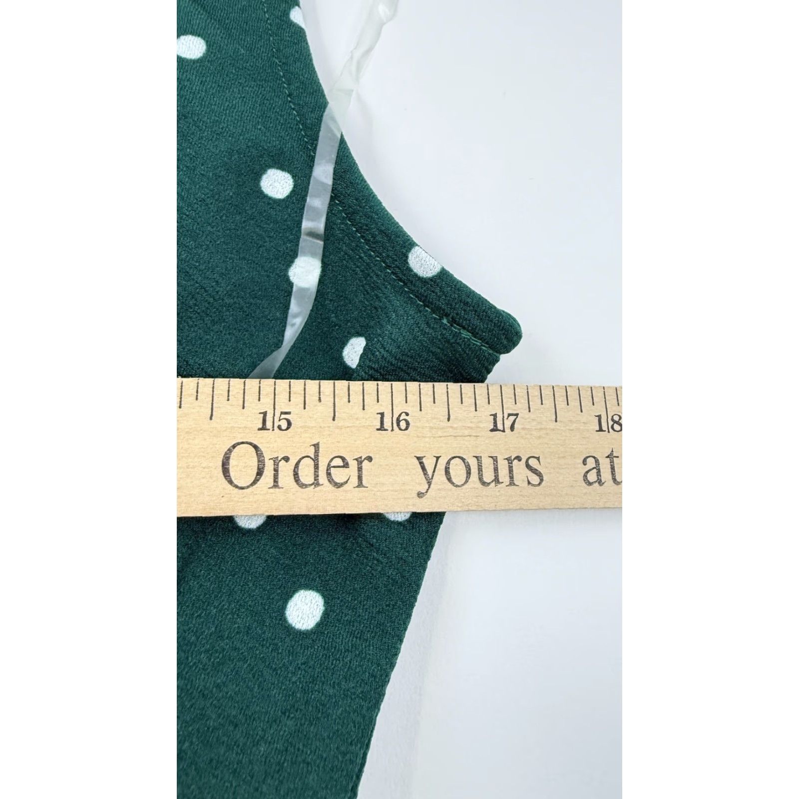 Vintage Lark + Grey Dress Womens Medium Green Polka Dot Sleeveless Fit & Flare Midi Size M / US 6-8 / IT 42-44 - 7 Thumbnail