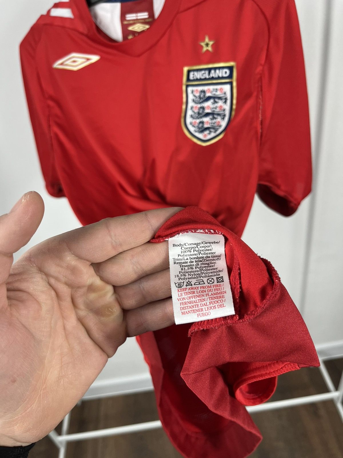 Nike Vintage England Football Shirt Umbro Red National Team Size US S / EU 44-46 / 1 - 6 Thumbnail